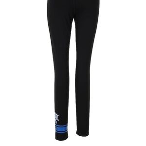 PINK Victoria's Secret Black and Blue Leggings with Tapered Leg